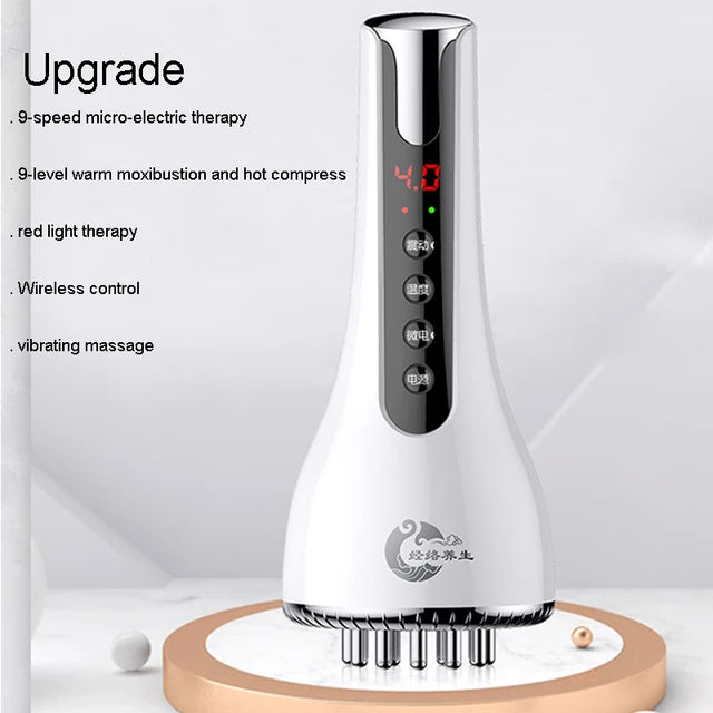 EMS Gua Sha Scraping Body Slim Massager Infrared Therapy Anti Cellulite Fat Burner Beauty Dredging Warm Brush Electro Stimulator