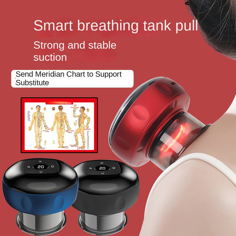 Massage Electric Gua Sha Device for Meridian Detox, Breathable Heating, Home Use Full Body Meridian Brush and Cupping Therapy